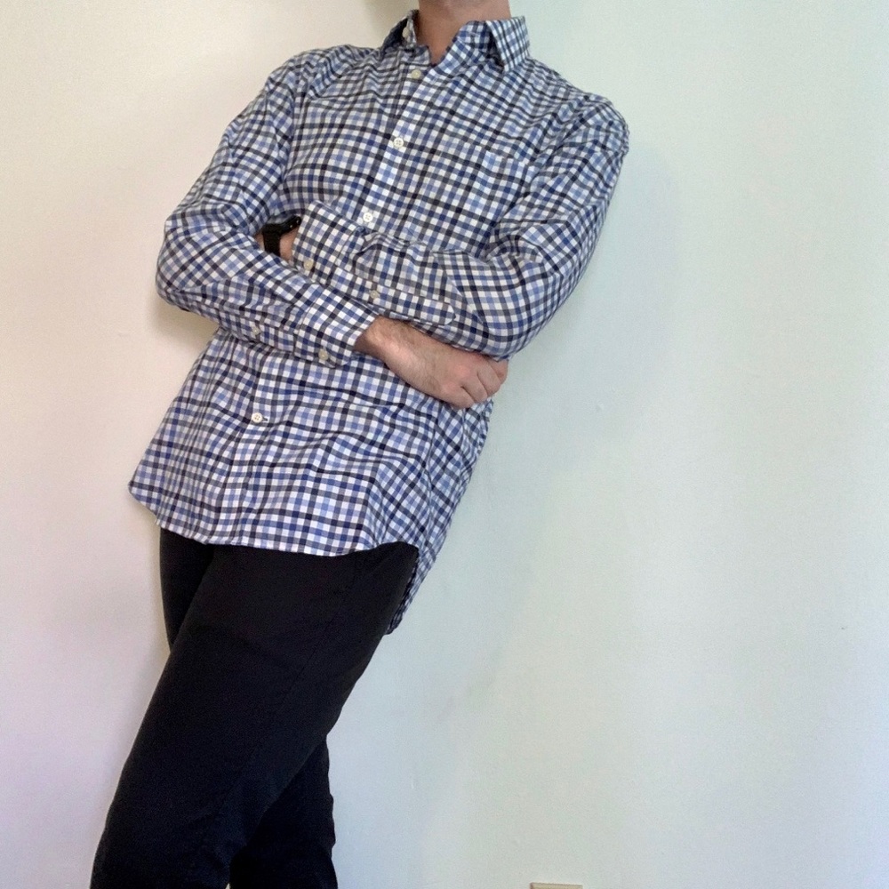 Banana Republic Checkered Button Down